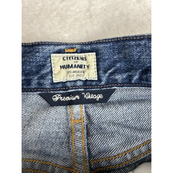 Citizens of Humanity Nikki Vintage 26 Distress Torn Button-Fly Jean Shorts High - Picture 14 of 15